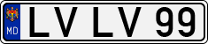 License plate of Moldova, Cars (1992)