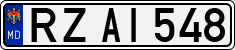 License plate of Moldova, Cars (1992)