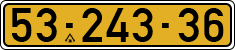 License plate of Israel, Regular plates