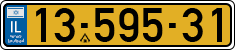 License plate of Israel, Regular plates