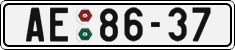 License plate of the Czech Republic, Cars (1960)