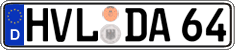 German license plate, Regular plates