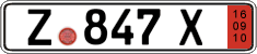 German license plate, Export transit plates
