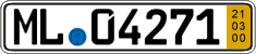 German license plate, Short-term transit plates