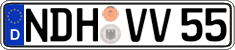 German license plate, Regular plates