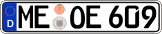 German license plate, Regular plates