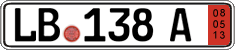 German license plate, Export transit plates