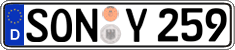 German license plate, Regular plates