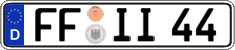 German license plate, Regular plates