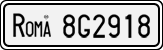 License plate of Italy, Cars (1927 year series)