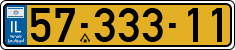 License plate of Israel, Regular plates