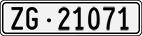 License plate of Switzerland, Cars