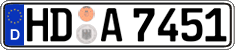 German license plate, Regular plates