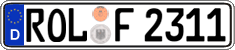 German license plate, Regular plates
