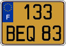 French license plate, FNI