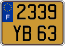 French license plate, FNI