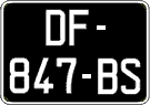 French license plate, SIV (oldtimers)