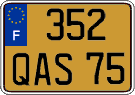 French license plate, FNI