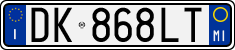License plate of Italy, Cars (1994 year series)