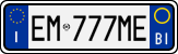 License plate of Italy, Cars (1994 year series)
