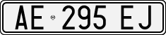 License plate of Italy, Cars (1994 year series)