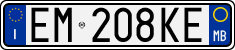 License plate of Italy, Cars (1994 year series)