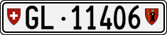 License plate of Switzerland, Cars
