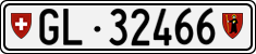 License plate of Switzerland, Cars