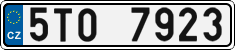 License plate of the Czech Republic, Cars (2001)