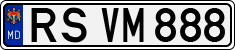 License plate of Moldova, Cars (1992)
