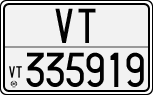 License plate of Italy, Cars (1927 year series)