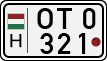 license plates of Hungary, Oldtimers (1990)