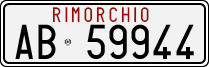 License plate of Italy, Trailers (1994 year series)