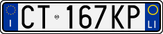 License plate of Italy, Cars (1994 year series)