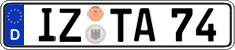 German license plate, Regular plates