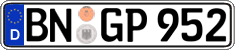 German license plate, Regular plates
