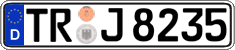 German license plate, Regular plates