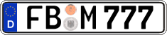 German license plate, Regular plates