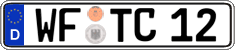 German license plate, Regular plates