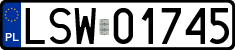 License plates of Poland, Regular car plates