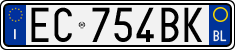 License plate of Italy, Cars (1994 year series)
