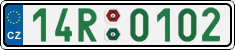 License plate of the Czech Republic, Sportcars (2001)