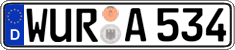 German license plate, Regular plates
