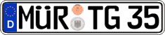 German license plate, Regular plates