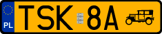 License plates of Poland, Oldtimers