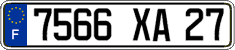 French license plate, FNI