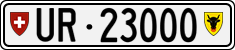 License plate of Switzerland, Cars