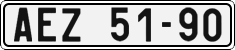 License plate of the Czech Republic, Cars (1960)