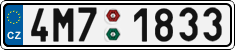 License plate of the Czech Republic, Cars (2001)