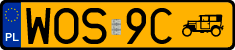 License plates of Poland, Oldtimers
